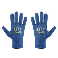Thumbnail for Airbus A300-600R - Gloves - Full - Cartoon + Name - Blue