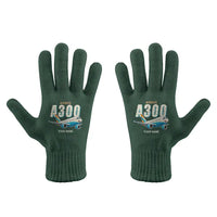 Thumbnail for Airbus A300-600R - Gloves - Full - Cartoon + Name - Dark Green
