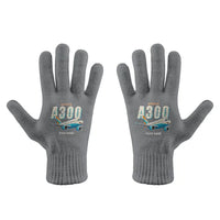 Thumbnail for Airbus A300-600R - Gloves - Full - Cartoon + Name - Gray