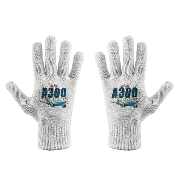 Airbus A300-600R - Gloves - Full - Cartoon - White