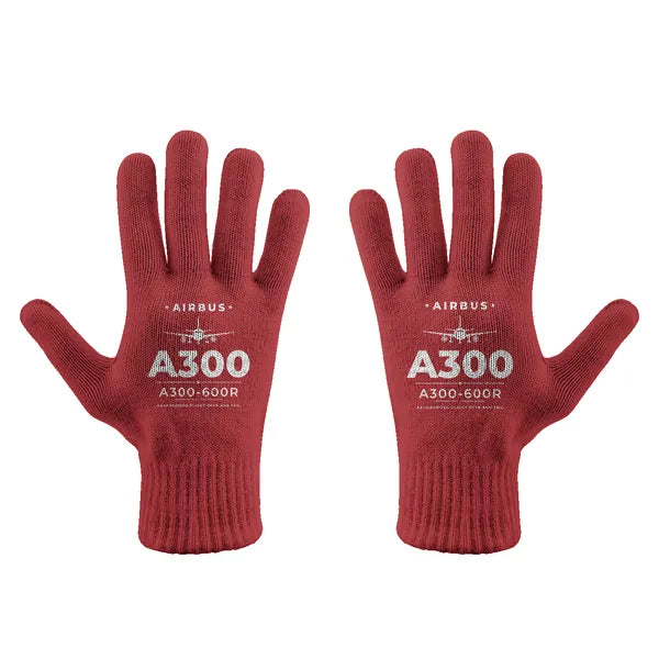 Airbus A300-600R - Gloves - Full - Heritage - Red