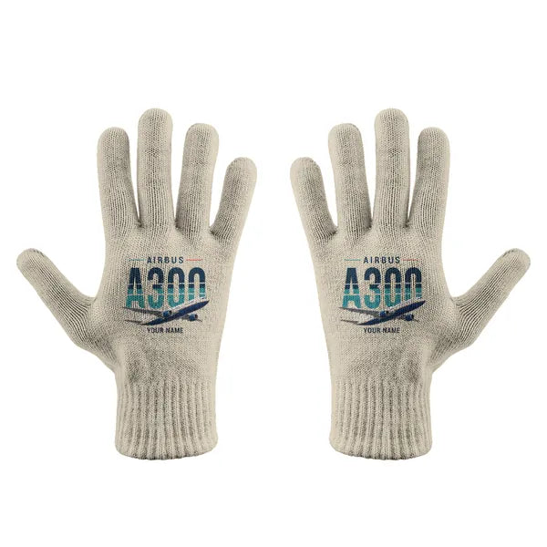 Airbus A300-600R - Gloves - Full - Original + Name - Beige