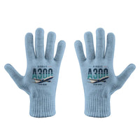 Thumbnail for Airbus A300-600R - Gloves - Full - Original + Name - Light Blue