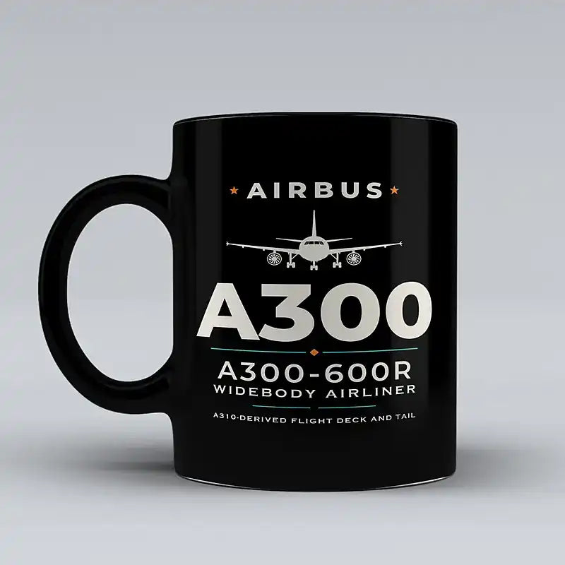 Airbus A300-600R - Heritage - Mug - Black