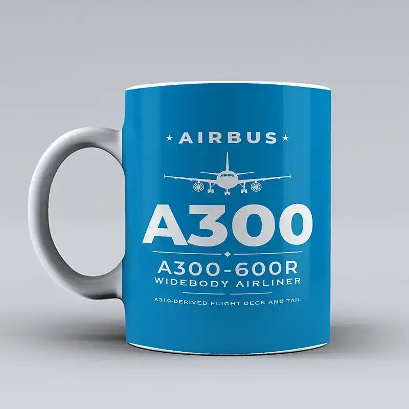 Airbus A300-600R - Heritage - Mug - Turquoise