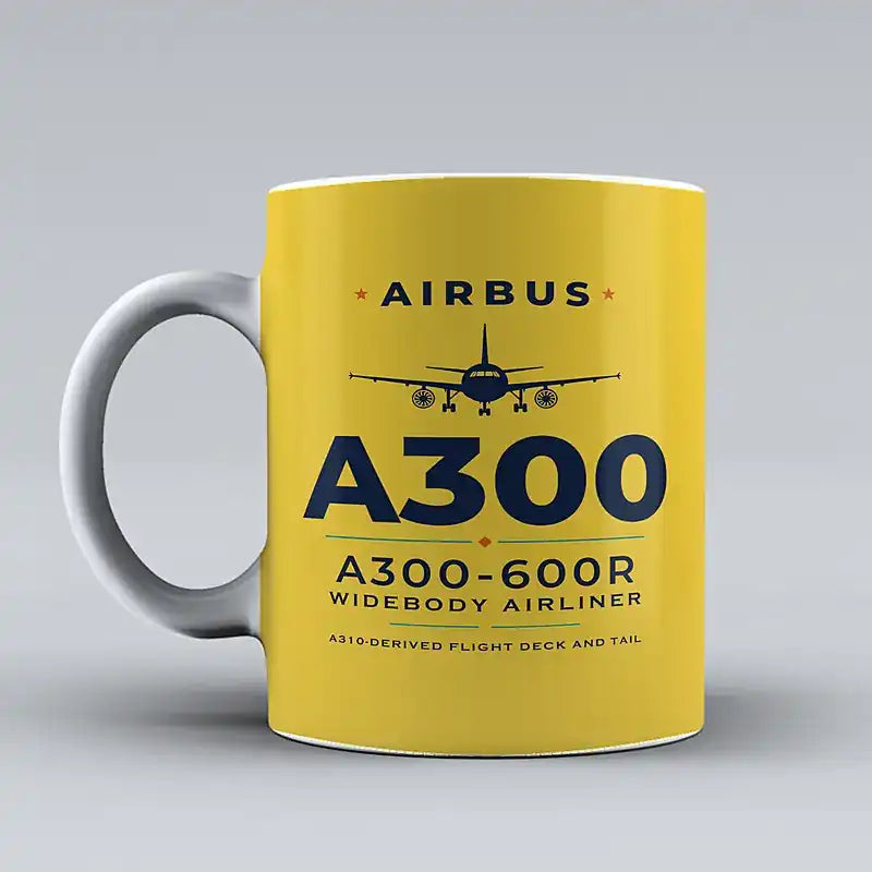 Airbus A300-600R - Heritage - Mug - Yellow