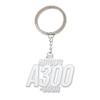 Thumbnail for Airbus A300-600R - Hollow Key Chain - Tag - Silver