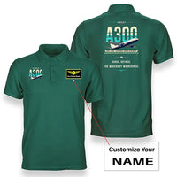 Thumbnail for Airbus A300-600R - Original - Double-Side Polo - Green + Name