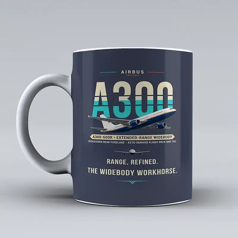 Airbus A300-600R - Original - Mug - Dark Blue