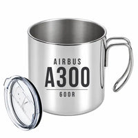 Thumbnail for Airbus A300-600R - Portable Mug - Tag - Silver