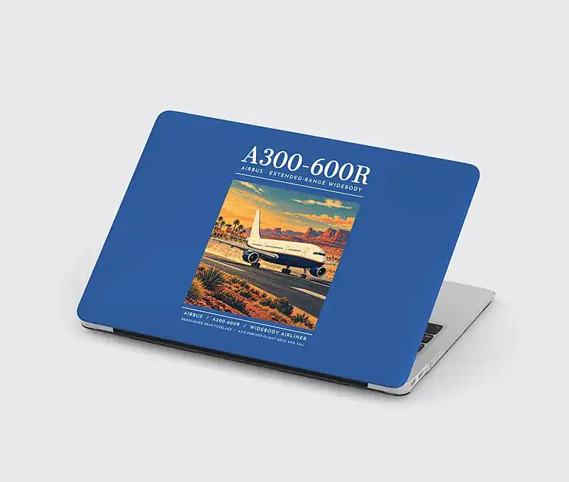 Airbus A300-600R - Poster - MacBook Case - Blue