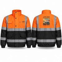 Thumbnail for Airbus A300-600R Reflective Winter Jackets - Poster - Orange & Navy