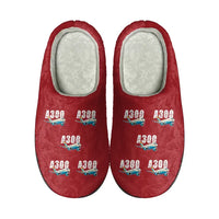 Thumbnail for Airbus A300-600R - Slippers - Cotton - Cartoon Pattern - Red