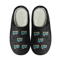 Thumbnail for Airbus A300-600R - Slippers - Cotton - Original Pattern - Black