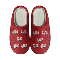 Thumbnail for Airbus A300-600R - Slippers - Cotton - Original Pattern - Red
