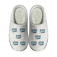 Thumbnail for Airbus A300-600R - Slippers - Cotton - Original Pattern - White