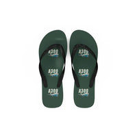 Thumbnail for Airbus A300-600R - Slippers - Flip Flops - Cartoon Pattern - Dark Green