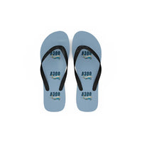 Thumbnail for Airbus A300-600R - Slippers - Flip Flops - Cartoon Pattern - Light Blue