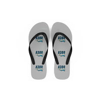 Thumbnail for Airbus A300-600R - Slippers - Flip Flops - Cartoon Pattern - Light Gray