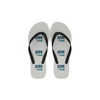Thumbnail for Airbus A300-600R - Slippers - Flip Flops - Cartoon Pattern - White