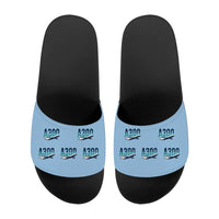 Thumbnail for Airbus A300-600R - Slippers - Sport - Original Pattern - Light Blue