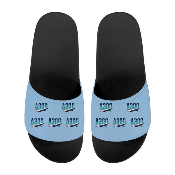 Airbus A300-600R - Slippers - Sport - Original Pattern - Light Blue