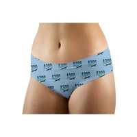 Thumbnail for Airbus A300-600R - Women Panties - Original Pattern - Light Blue - Front