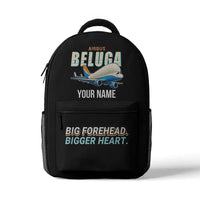 Thumbnail for Airbus A300-600ST BelugaST - 3D Backpack - Cartoon + Name - Black