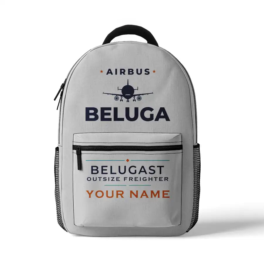 Airbus A300-600ST BelugaST - 3D Backpack - Heritage + Name - White