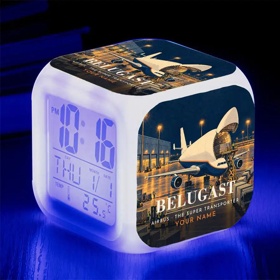 Airbus A300-600ST BelugaST - 3D + Name - Alarm Clock