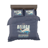 Thumbnail for Airbus A300-600ST BelugaST - Cartoon - Bedding Set - Navy Blue
