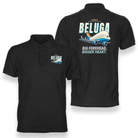 Thumbnail for Airbus A300-600ST BelugaST - Cartoon - Double-Side Polo - Black