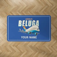 Thumbnail for Airbus A300-600ST BelugaST - Cartoon + Name - Rectangle Carpet - Blue