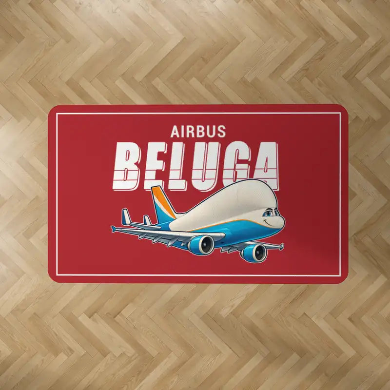 Airbus A300-600ST BelugaST - Cartoon - Rectangle Carpet - Red