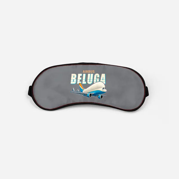Airbus A300-600ST BelugaST - Cartoon - Sleep Mask - Gray