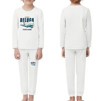 Thumbnail for Airbus A300-600ST BelugaST - Children Pajamas - Cartoon Chest + Name - White