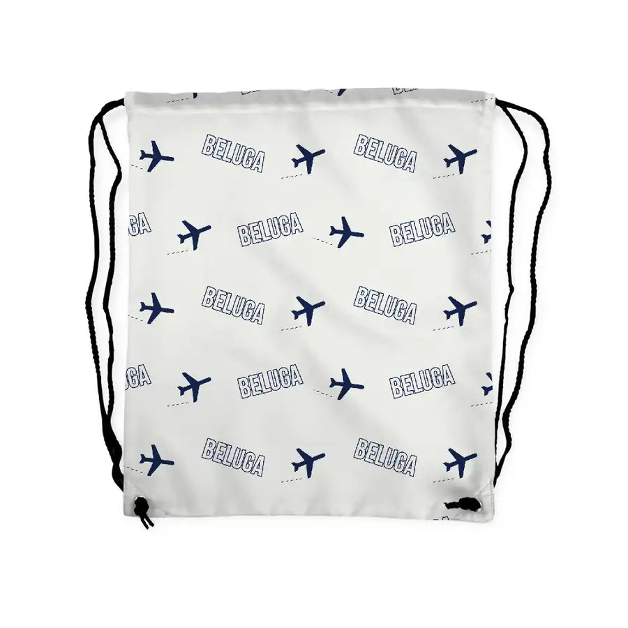 Airbus A300-600ST BelugaST - Drawstring Bag - 3D Pattern - White