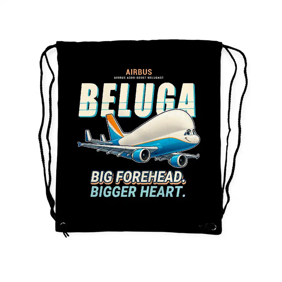 Airbus A300-600ST BelugaST - Drawstring Bag - Cartoon - Black