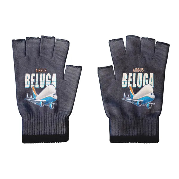Airbus A300-600ST BelugaST - Gloves - Cut - Cartoon - Black