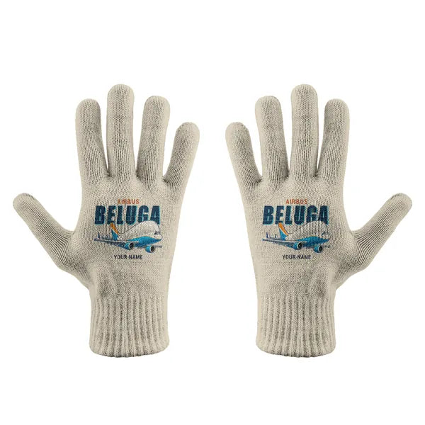 Airbus A300-600ST BelugaST - Gloves - Full - Cartoon + Name - Beige