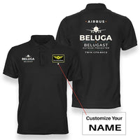 Thumbnail for Airbus A300-600ST BelugaST - Heritage - Double-Side Polo - Black + Name