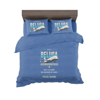 Thumbnail for Airbus A300-600ST BelugaST - Original + Name - Bedding Set - Blue