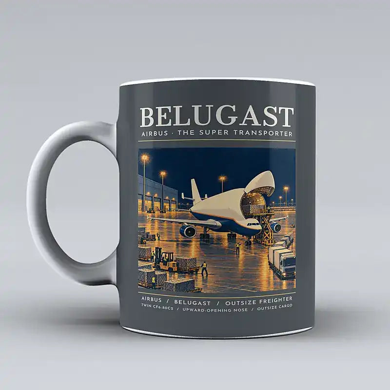 Airbus A300-600ST BelugaST - Poster - Mug - Gray