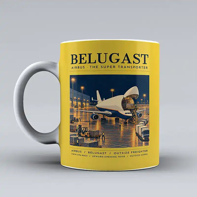 Airbus A300-600ST BelugaST - Poster - Mug - Yellow