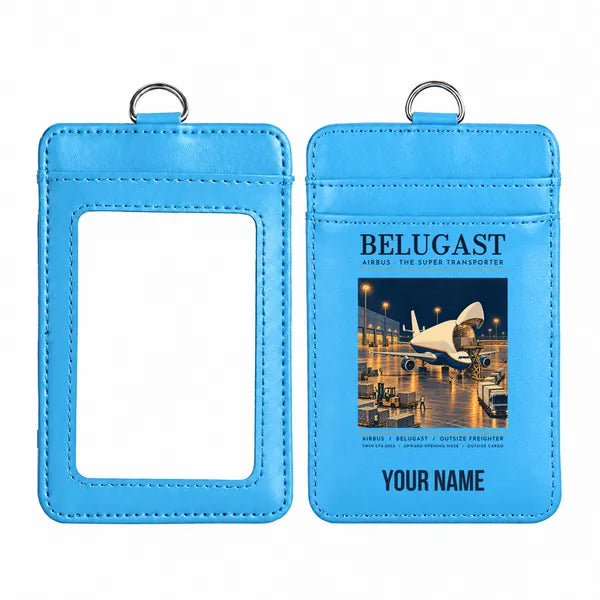 Airbus A300-600ST BelugaST - Poster - ID Card Holder - Blue + Name