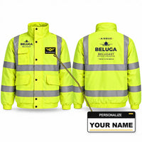 Thumbnail for Airbus A300-600ST BelugaST Reflective Winter Jackets - Heritage + Name - Fluorescent Yellow