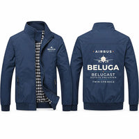 Thumbnail for Airbus A300-600ST BelugaST Stylish Jackets - Stand Collar - Heritage - Navy Blue