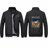 Thumbnail for Airbus A300-600ST BelugaST Stylish Jackets - Stand Collar - Poster - Black