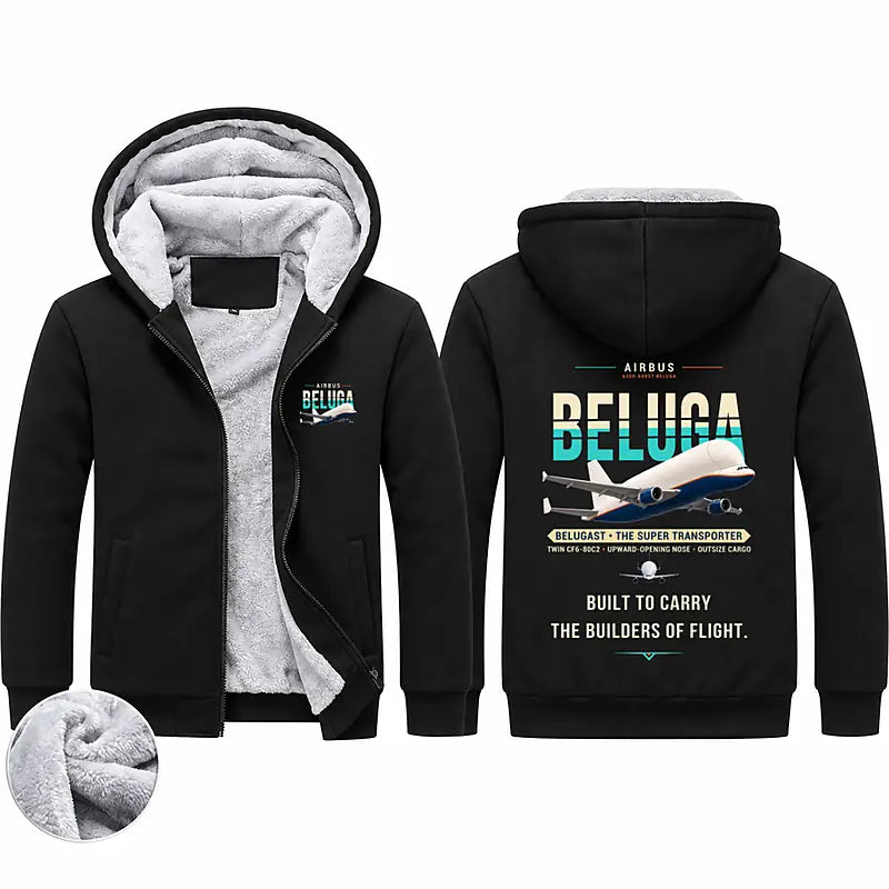 Airbus A300-600ST BelugaST Zipped Sweatshirts - Original - Black