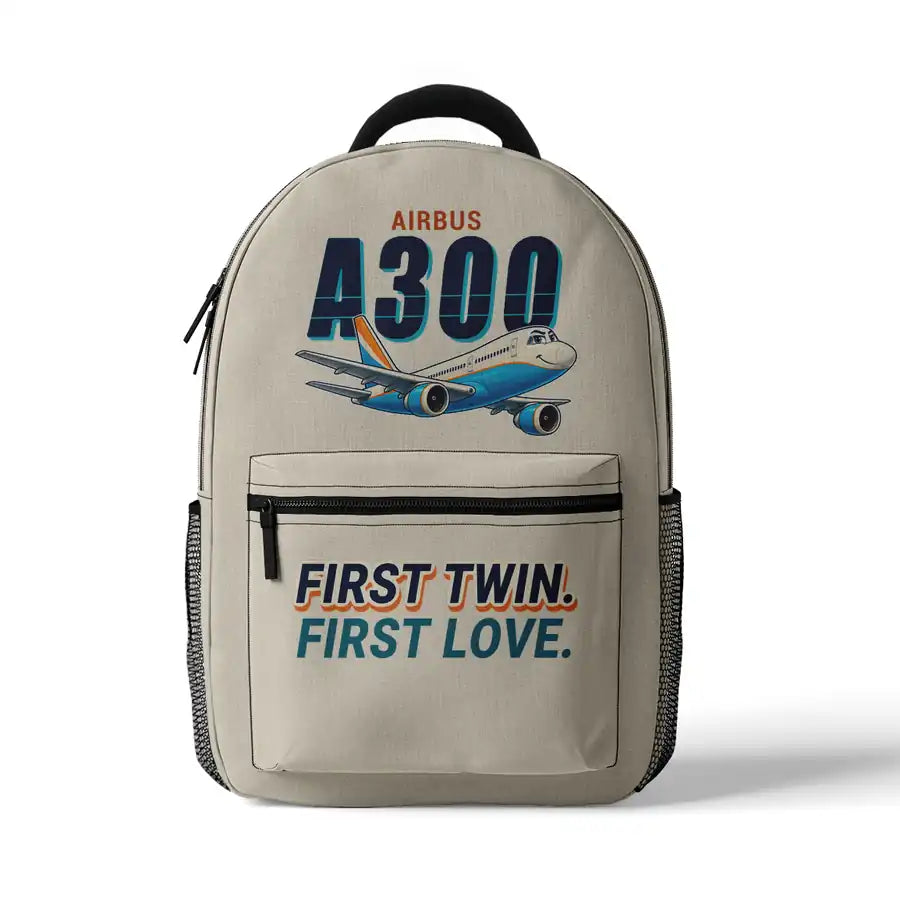 Airbus A300B2 - 3D Backpack - Cartoon - Beige